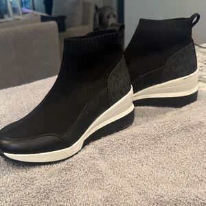 Michael Kors Black and Gray High-Top Sneakers